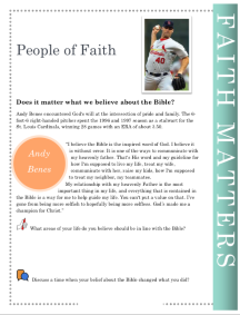 Faith
                          Matters Andy Benes