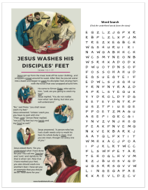 Lesson 42 Jesus Washes His Disciples Feet
                        Worksheet