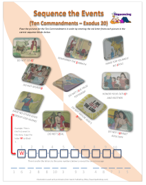 Ten Commandments Sequence Worksheet